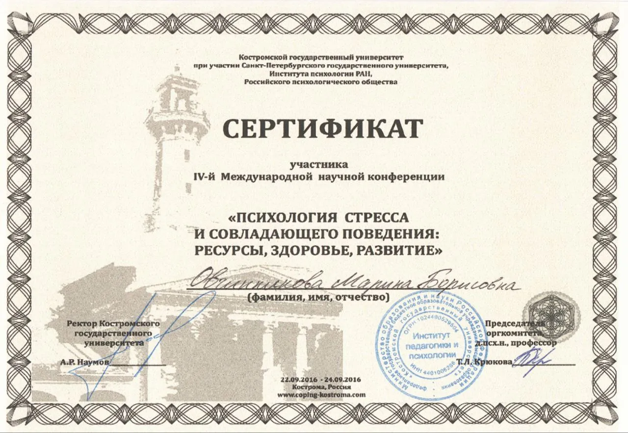 Сертификат 3
